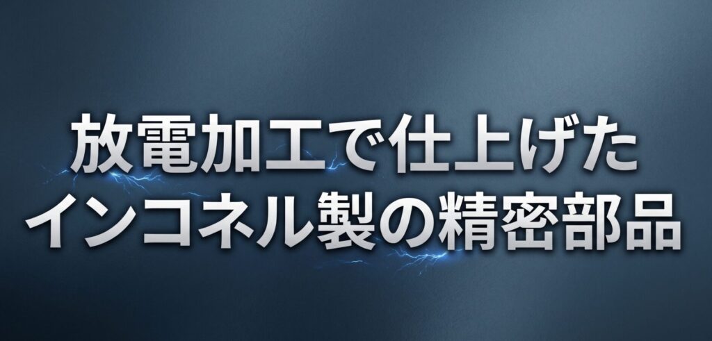放電加工で仕上げたインコネル製の精密部品